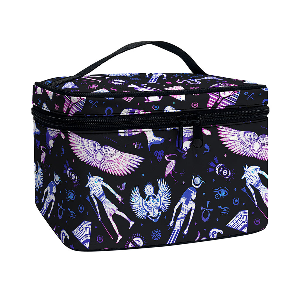 Egyptian Tribal Symbols Print Travel Makeup Bag