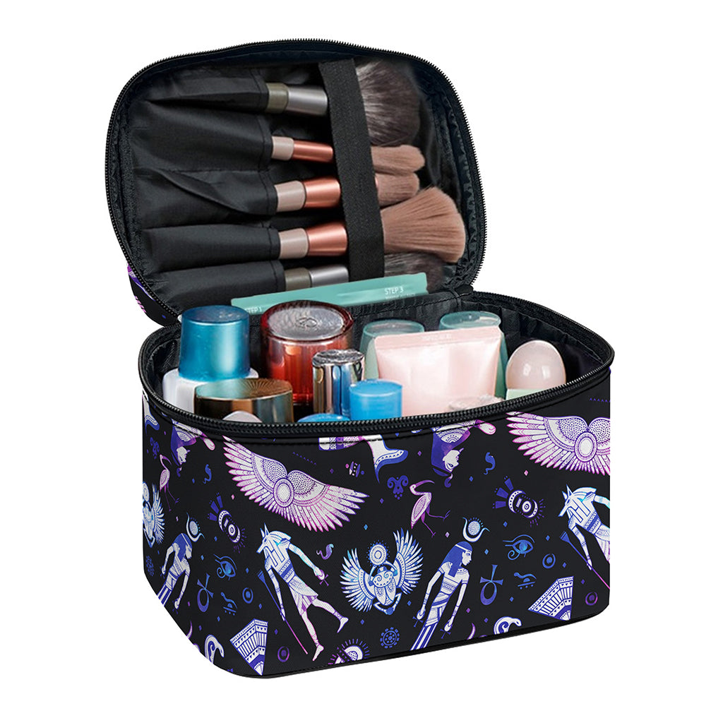 Egyptian Tribal Symbols Print Travel Makeup Bag