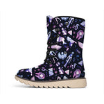 Egyptian Tribal Symbols Print Winter Boots