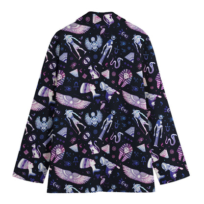 Egyptian Tribal Symbols Print Women's Blazer