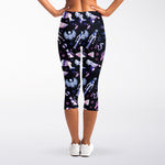 Egyptian Tribal Symbols Print Women's Capri Leggings