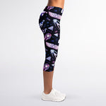 Egyptian Tribal Symbols Print Women's Capri Leggings