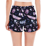 Egyptian Tribal Symbols Print Women's Split Running Shorts