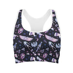 Egyptian Tribal Symbols Print Women's Sports Bra