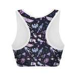 Egyptian Tribal Symbols Print Women's Sports Bra