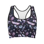 Egyptian Tribal Symbols Print Women's Sports Bra