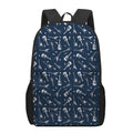 Electric Guitar Pattern Print 17 Inch Backpack