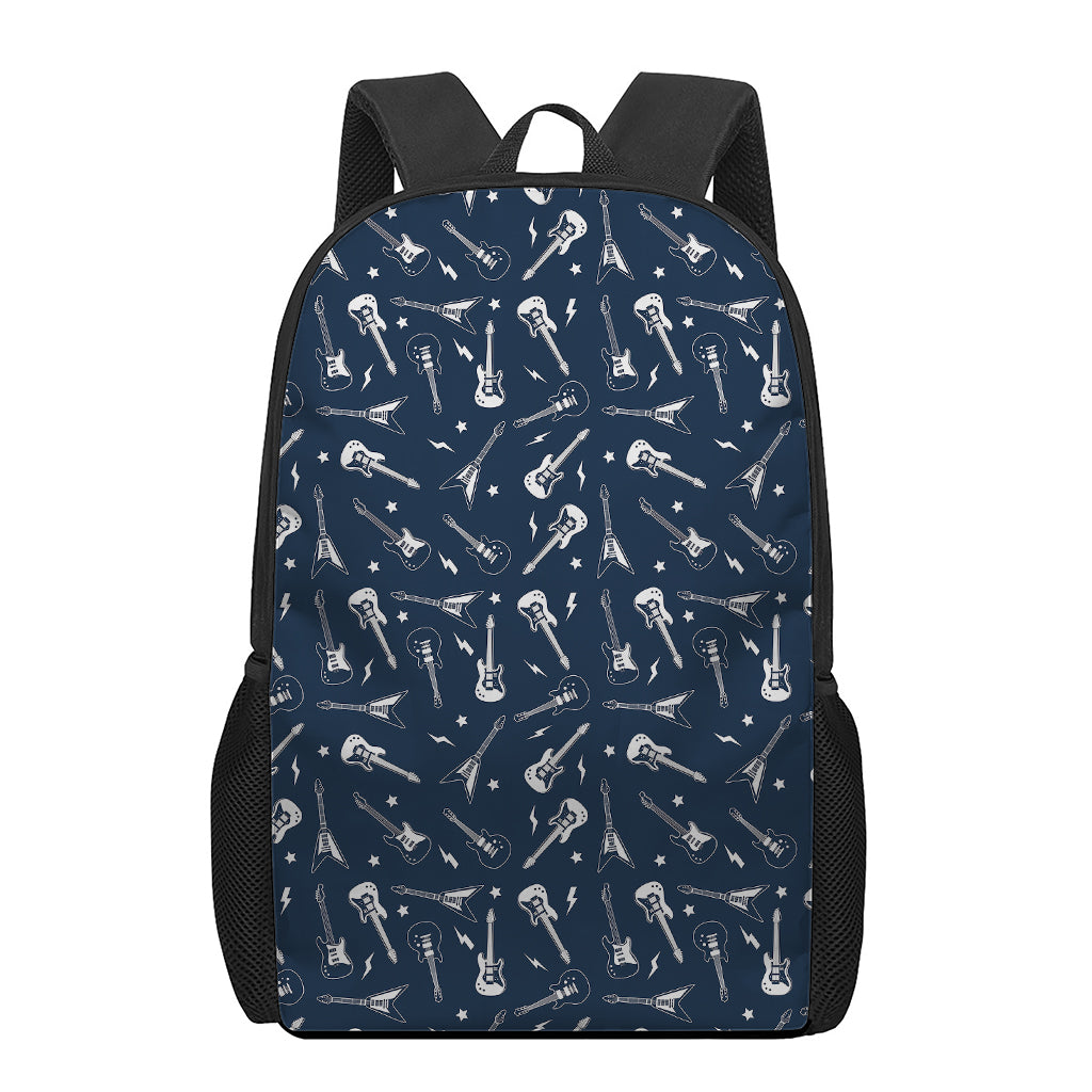 Electric Guitar Pattern Print 17 Inch Backpack