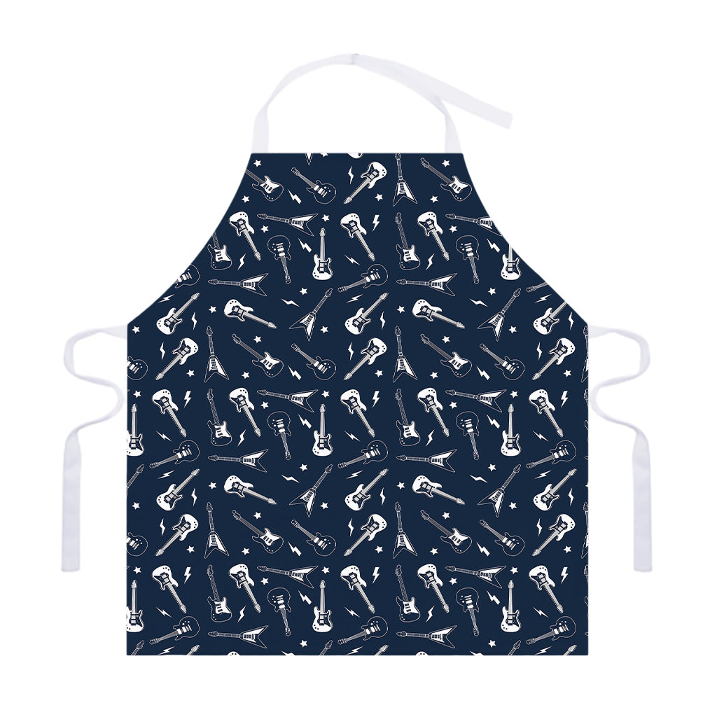 Electric Guitar Pattern Print Adjustable Apron