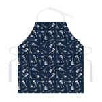 Electric Guitar Pattern Print Adjustable Apron