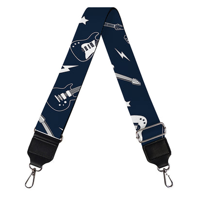 Electric Guitar Pattern Print Bag Strap