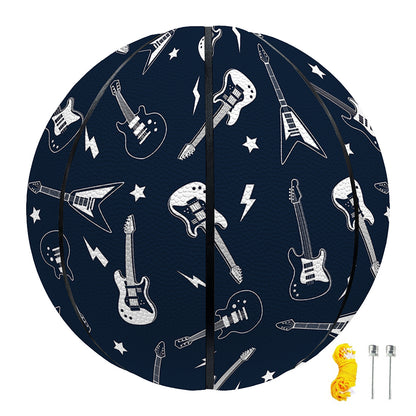 Electric Guitar Pattern Print Basketball