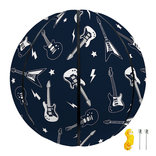 Electric Guitar Pattern Print Basketball