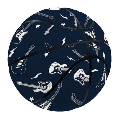 Electric Guitar Pattern Print Basketball