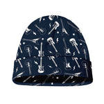 Electric Guitar Pattern Print Beanie