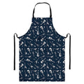 Electric Guitar Pattern Print Bib Apron With Pocket