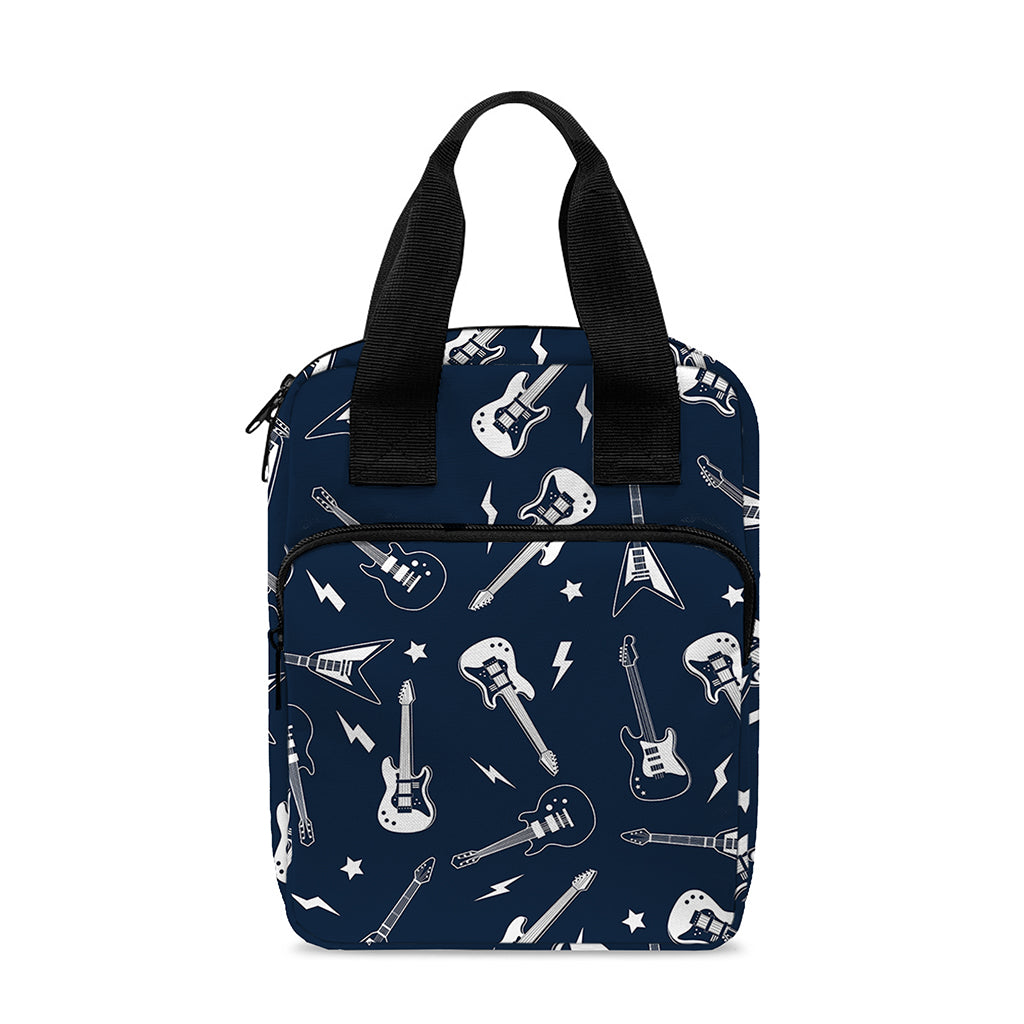Electric Guitar Pattern Print Bible Tote Bag
