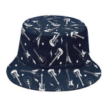 Electric Guitar Pattern Print Bucket Hat