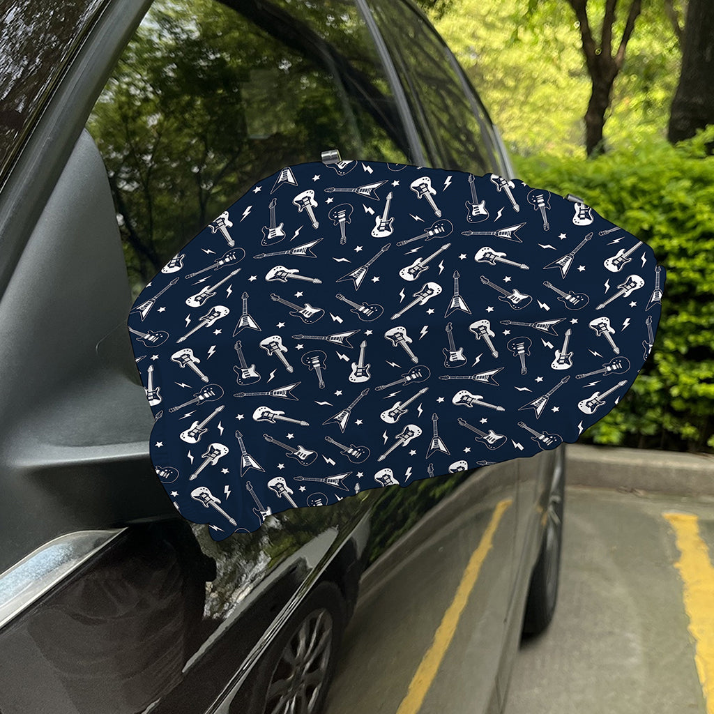 Electric Guitar Pattern Print Car Side Mirror Covers