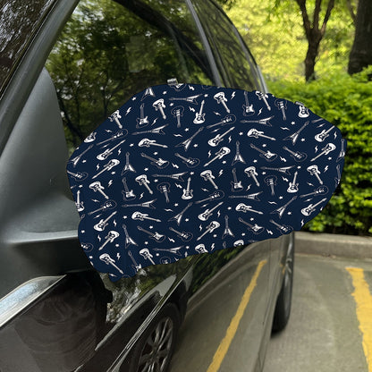 Electric Guitar Pattern Print Car Side Mirror Covers