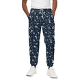 Electric Guitar Pattern Print Cotton Sweatpants