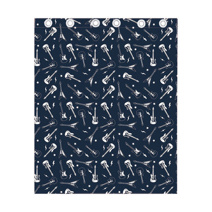 Electric Guitar Pattern Print Curtain
