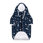 Electric Guitar Pattern Print Dog Zip Up Hoodie