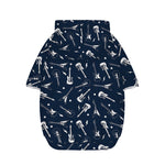 Electric Guitar Pattern Print Dog Zip Up Hoodie