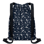 Electric Guitar Pattern Print Drawstring Backpack