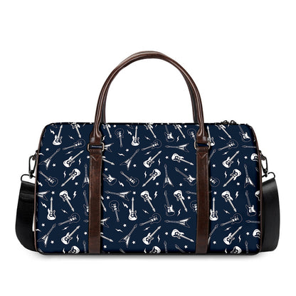 Electric Guitar Pattern Print Duffle Bag