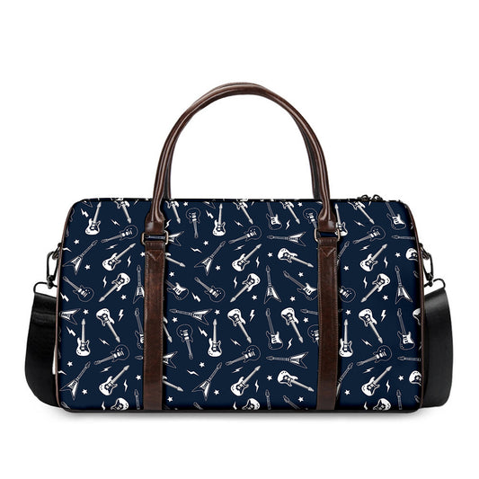 Electric Guitar Pattern Print Duffle Bag
