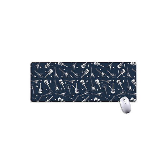 Electric Guitar Pattern Print Extended Mouse Pad