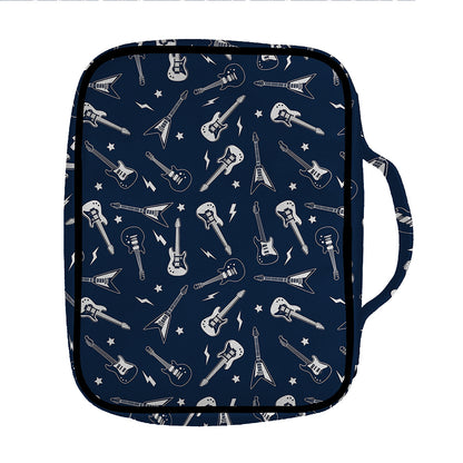 Electric Guitar Pattern Print Front Pocket Bible Bag