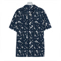 Electric Guitar Pattern Print Hawaiian Shirt