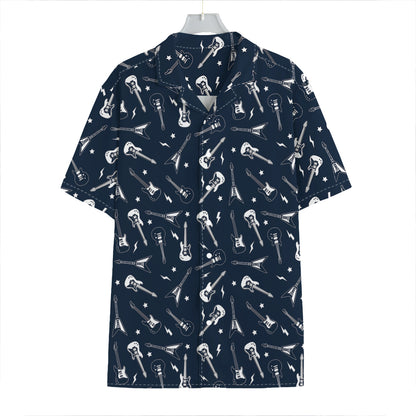 Electric Guitar Pattern Print Hawaiian Shirt