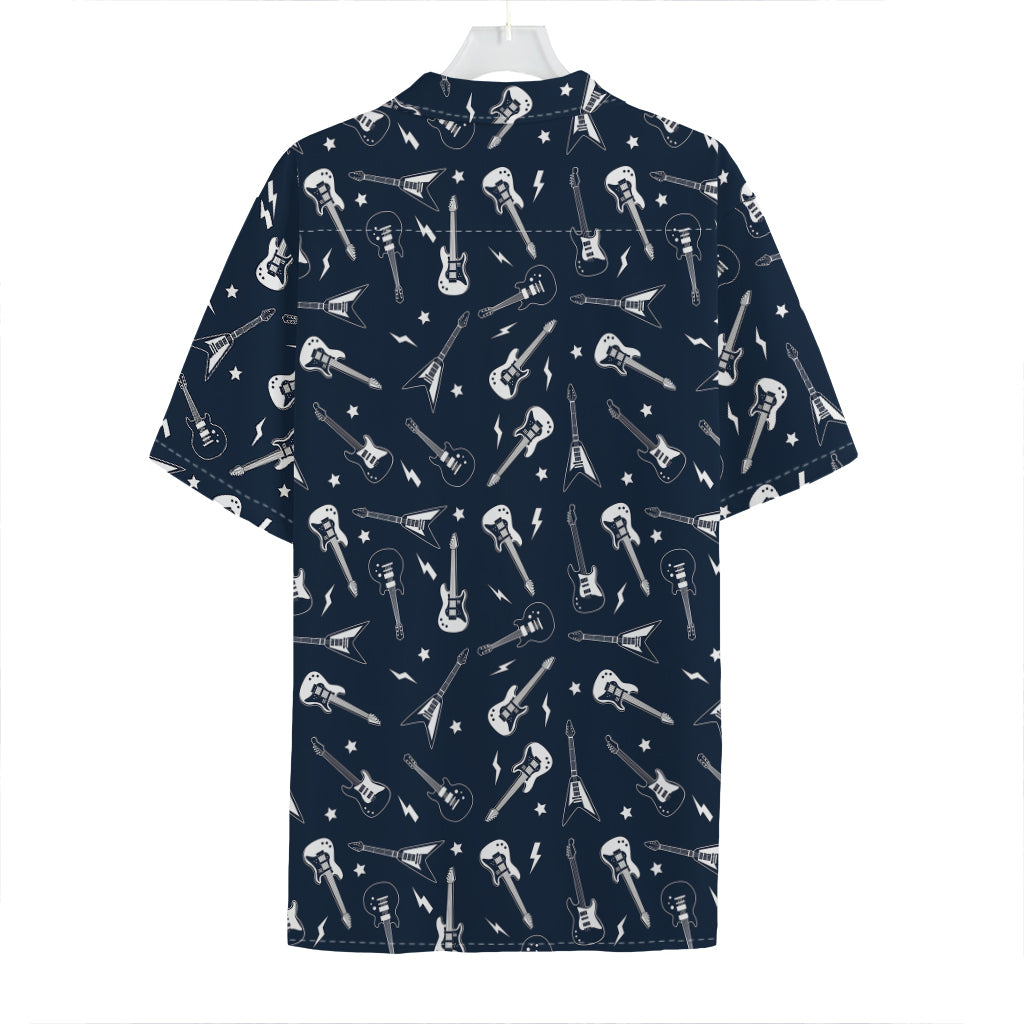 Electric Guitar Pattern Print Hawaiian Shirt