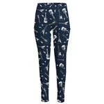 Electric Guitar Pattern Print High-Waisted Pocket Leggings