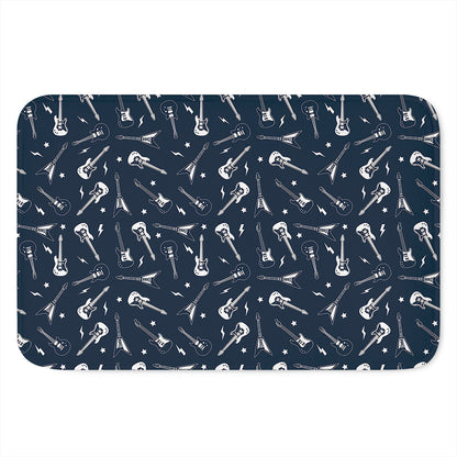 Electric Guitar Pattern Print Indoor Door Mat