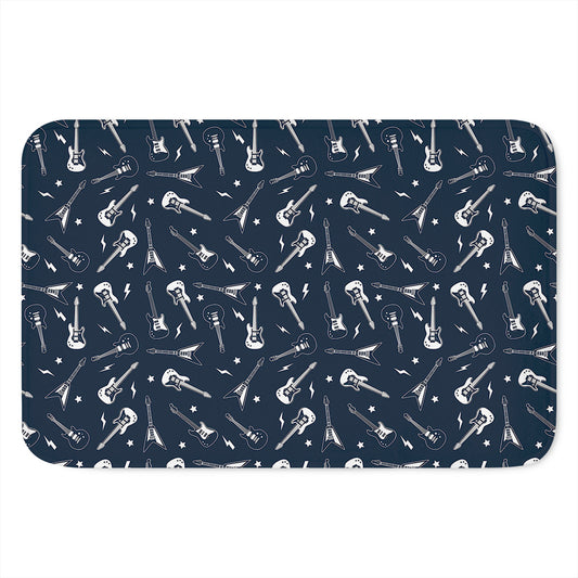 Electric Guitar Pattern Print Indoor Door Mat