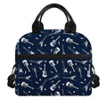 Electric Guitar Pattern Print Insulated Lunch Bag