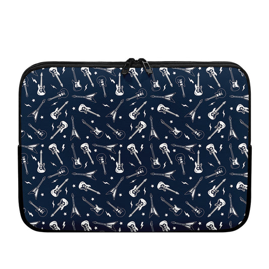Electric Guitar Pattern Print Laptop Sleeve