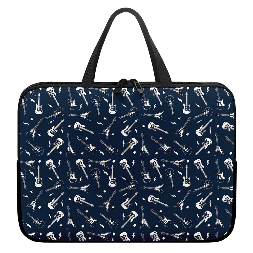 Electric Guitar Pattern Print Laptop Sleeve With Handle