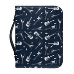 Electric Guitar Pattern Print Leather Bible Cover
