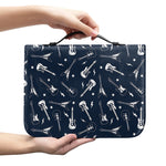 Electric Guitar Pattern Print Leather Bible Cover