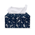 Electric Guitar Pattern Print Leather Tissue Box Cover