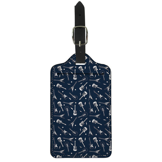 Electric Guitar Pattern Print Luggage Tag
