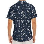 Electric Guitar Pattern Print Men's Deep V-Neck Shirt