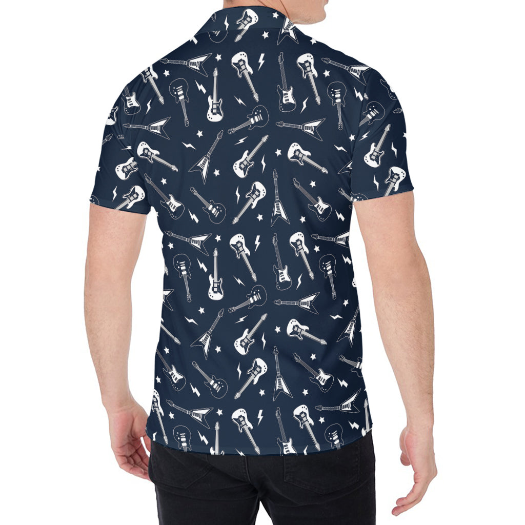 Electric Guitar Pattern Print Men's Shirt