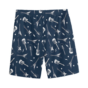 Electric Guitar Pattern Print Men's Sports Shorts