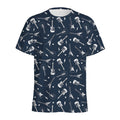 Electric Guitar Pattern Print Men's Athletic T-Shirt